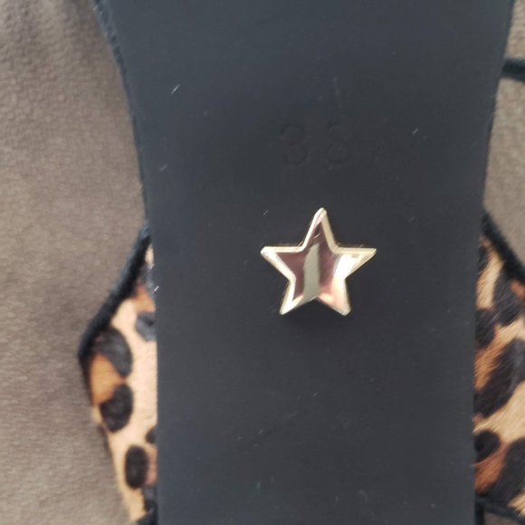 Luxury Designer Kurt Geiger Leopard Print Calf Hair Square Stiletto Sandal EU 38 - Picture 9 of 9